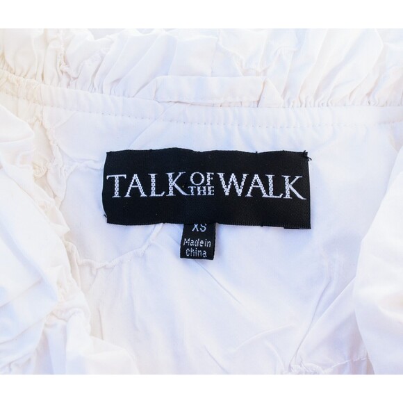 Talk of the Walk Atlantic City White Crinkle Button Front Sleeveless Jacket XS - Picture 5 of 5